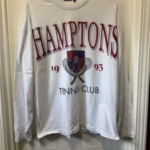 White Hamptons Tennis Club Sweatshirt